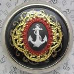 Compact Mirror Anchors Aweigh On Red